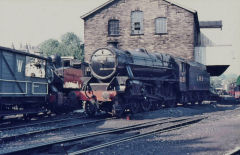 
45025 and 30072 at Keighley, West Yorkshire, September 1971